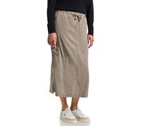 Maxirock STREET ONE, Damen, Gr. 46, braun (bark braun), Stoff, 100% Lyocell, unifarben, normal wadenlang, Röcke, Elastikbund mit Tunnelzug (84109856-46) bark braun