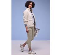 Cargojeans STREET ONE "Style Charlie", Damen, Gr. 32, Länge 28, beige washed, Denim/Jeans, Obermaterial: 81% Baumwolle, 17% Polyester, 2% Elasthan, unifarben, loose fit lang, Jeans, mit Slim Legs und