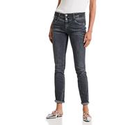 Regular-fit-Jeans STREET ONE "Style Jane", Damen, Gr. 28, Länge 30, grau (schwarz steel grau washed), Denim/Jeans, Obermaterial: 82% Baumwolle, 15% Polyester, 3% Elasthan, unifarben, regular fit knöch