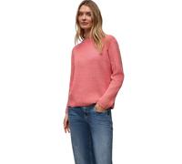 Street One Damen Strickpullover Chenille U-Boot-Ausschnitt Koralle Größe 38