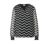 Street One Frauen Chiffon Tunika mit Tape in Schwarz, Gr: 40