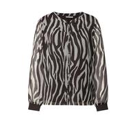 Street One Frauen Chiffonbluse mit Zebra Print in Braun, Gr: 40