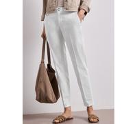 Street One Chinohose Damen – Twill, 97% Baumwolle/3% Elasthan, Casual Fit – Weiß Gr. 38/L28