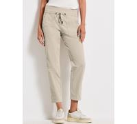Cordhose STREET ONE, Damen, Gr. 38, Länge 28, malted beige, Web, 98% Baumwolle, 2% Elasthan, unifarben, casual, loose fit knöchelfrei, Hosen, Middle Waist (16689931-38) malted beige