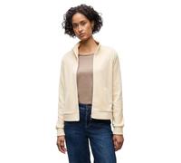 Cordjacke STREET ONE, Damen, Gr. 42, soft beige, Web, 67% Baumwolle, 28% Polyester, 5% Elasthan, unifarben, comfort fit, hoch geschlossener Ausschnitt, elastischer Bund, Jacken, in Cord-Optik (7539722