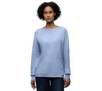Street One Damen Strickpullover Cosy Dolman – frosted blau meliert – Größe 44