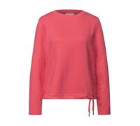 Sweatshirt STREET ONE, Damen, Gr. 42, almond coral, Sweatware, Obermaterial: 65% Baumwolle, 35% Polyester, unifarben, casual, regular fit normal, Rundhals, Langarm gerader Abschluss, Sweatshirts, mit 