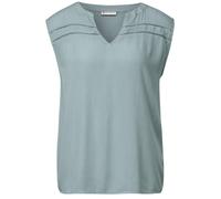 Street One - Crinkle Blusentop mit Tape blau - Gr. - 40