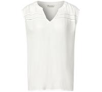 Street One - Crinkle Blusentop mit Tape weiß - Gr. - 34
