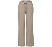 Culotte STREET ONE STUDIO, Damen, Gr. 40, Länge 30, silent sand, Stoff, 79% Polyester, 20% Viskose, 1% Elasthan, unifarben, loose fit lang, Hosen Culotte, Middle Waist (50310619-40) silent sand