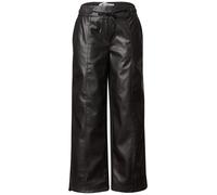 Lederimitathose STREET ONE, Damen, Gr. 36, Länge 28, schwarz coffee, Stoff, Beschichtung: 100% Polyurethan. Grundmaterial: 100% Polyester, unifarben, loose fit lang, Hosen, High Waist (73427134-36) sc