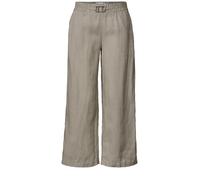Street One Frauen Wide Leg Hose im Loose Fit aus Leinen in Beige, Gr: 42