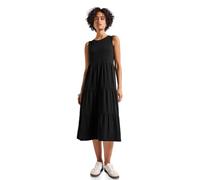 STREET ONE Damen 1408844 Jersey-Kleid mit Volants, Black, 42