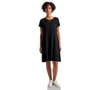 STREET ONE Damen 1408929 T-Shirt-Kleid in Unifarbe, Black, 36