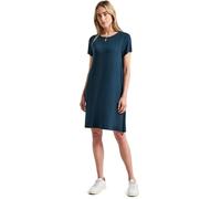 STREET ONE Damen 1408929 T-Shirt-Kleid in Unifarbe, Tide Blue, 40