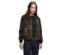 Street One Damen 2115553 Fake Fur Leo-Blouson, Teddy Brown, 46