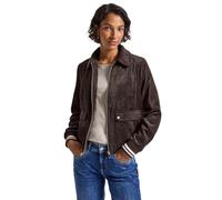 Cordjacke STREET ONE, Damen, Gr. 46, braun (deep roast braun), Stoff, Obermaterial: 90% Polyester, 8% Polyamid, 2% Elasthan; Futter: 100% Polyester, unifarben, normal normal, V-Ausschnitt, elastischer