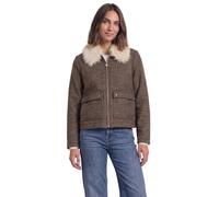 Kurzjacke STREET ONE, Damen, Gr. 36, braun (auburn braun), Stoff, Oberstoff: 62% Polyester, 38% Wolle. Futter: 100% Polyester, meliert, normal normal, V-Ausschnitt, abgesteppt, Jacken Kurzjacke, mit K