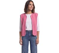 Fellimitatweste STREET ONE, Damen, Gr. 40, pink (warm blush), Stoff, Vorderseite: 100% Polyester. Rückseite: 100% Polyester, unifarben, normal normal, Rundhals, Westen, Topseller (22727148-40) warm bl