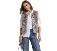 Street One - Fake-Fur Weste mit Zipper und Taschen clay sand - Gr. - 36