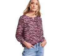 Langarmbluse STREET ONE, Damen, Gr. 40, minimal rose, Stoff, 100% Polyester, gemustert, normal normal, Rundhals, elastischer Bund, Blusen, mit 3/4 Ärmeln (13289956-40) minimal rose