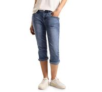 Street One - 3/4 Jeans im Casual Fit mid blue random wash, 27/22