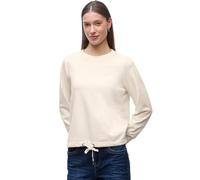 Street One Frauen Rundhals Sweatshirt in Beige, Gr: 36