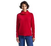 Rollkragenpullover STREET ONE, Damen, Gr. 38, racing rot, Stoff, 30% Polyester, 29% Polyacryl, 21% Viskose, 20% Nylon, unifarben, normal normal, hoch geschlossener Ausschnitt, Strickbündchen, Pullover