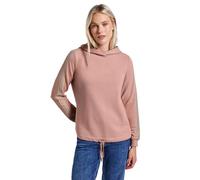 Hoodie STREET ONE, Damen, Gr. 34, rosa (faded rose), Sweatware, 65% Baumwolle, 35% Polyester, unifarben, casual, normal, ohne Ausschnitt, Langarm Rippbündchen, Sweatshirts, mit Tunnelzug am Saum (5425
