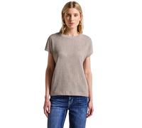 Street One Frauen Strukturmix Shirt in Beige, Gr: 42