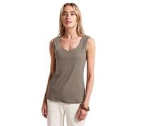 STREET ONE Damen 3226265 Top mit Herzausschnitt, Dark Tumbled Beige, 38