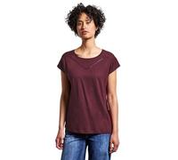 Street One Damen 3226375 Shirt mit Deko-Tape, Dark Cherry Red, 46