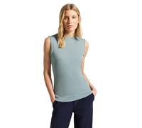 Ripptanktop STREET ONE, Damen, Gr. 42, blau (arona blau), Jersey, Obermaterial: 63% Modal, 37% Polyester, Strukturmuster, unifarben, regular fit normal, Rundhals, Tops, mit Rippstruktur (65895303-42) 