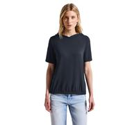 STREET ONE Damen 3227388 T-Shirt mit Kapuze, Deepwater Blue, 42