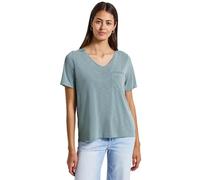STREET ONE Damen 3227393 T-Shirt mit Schmuckdetail, Arona Blue, 40