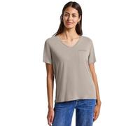 STREET ONE Damen 3227393 T-Shirt mit Schmuckdetail, Morning beige, 42