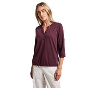Street One Damen 3228115 Split Neck Jersey-Shirt, Wildberry red, 38