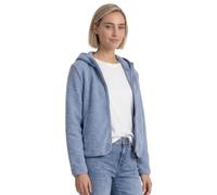 Cardigan STREET ONE, Damen, Gr. 40, blau (northern blau), Stoff, 100% Polyester, unifarben, comfort fit normal, ohne Ausschnitt, normaler Saum, Strickjacken, mit Kapuze (31436806-40) northern blau