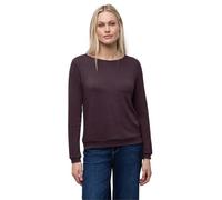 Street One Frauen Glitzer Strick-Look Shirt in Rot, Gr: 42