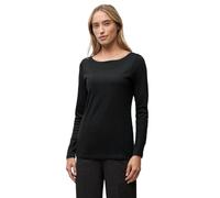 Langarmshirt STREET ONE "Style Lanea", Damen, Gr. 42, schwarz, Jersey, Obermaterial: 50% Baumwolle, 50% Modal. Futter: 100% Baumwolle, unifarben, regular fit normal, U-Boot-Ausschnitt, angesetztes Bün