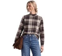 Street One Damen 3231772 Langarm Shirt mit Turtle Neck und Karomuster