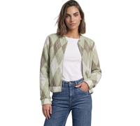 Blouson STREET ONE, Damen, Gr. 40, grün (eucalyptus grün), Web, 46% Polyamid, 27% Baumwolle, 27% Polyester, Jacquardmuster, regular fit normal, Rundhals, Bündchen, Jacken Blouson, mit Elastiksaum (357