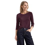 Street One 3/4-Arm Shirt mit Rundhals in Unifarbe Rustic Rouge 36