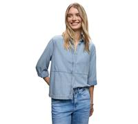 Street One Damen 3411795 Denim Bluse, Light Blue Washed, 42