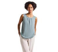 STREET ONE Damen 3411873 Blusentop mit Raffung, Arona Blue, 44