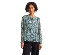 Street One - Gemusterte Chiffon-Tunika blau - Gr. - 38