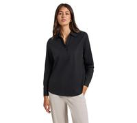 Hemdbluse STREET ONE, Damen, Gr. 40, schwarz, Web, 100% Baumwolle, unifarben, normal normal, V-Ausschnitt, Manschette, Blusen, aus reiner Baumwolle (68977765-40) schwarz