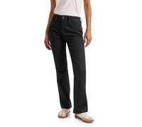 Bootcut-Jeans STREET ONE, Damen, Gr. 33, Länge 32, schwarz clean washed, Denim/Jeans, Obermaterial: 63% Baumwolle, 25% Polyester, 10% Viskose, 2% Elasthan, casual, slim fit normal, Jeans, im Slim Fit,