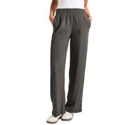 Stoffhose STREET ONE, Damen, Gr. 34, Länge 30, nomad braun, Web, Obermaterial: 56% Polyester, 41% Viskose, 3% Elasthan, Crinkleoptik, casual, loose fit knöchellang, Hosen, Sommerhose mit elastischem B