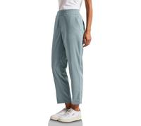 Jogger Pants STREET ONE, Damen, Gr. 40, Länge 28, blau (arona blau), Stoff, 47% Viskose, 45% Polyester, 4% Elasthan, 4% Polyamid, unifarben, loose fit knöchelfrei, Hosen, Middle Waist (90712817-40) ar